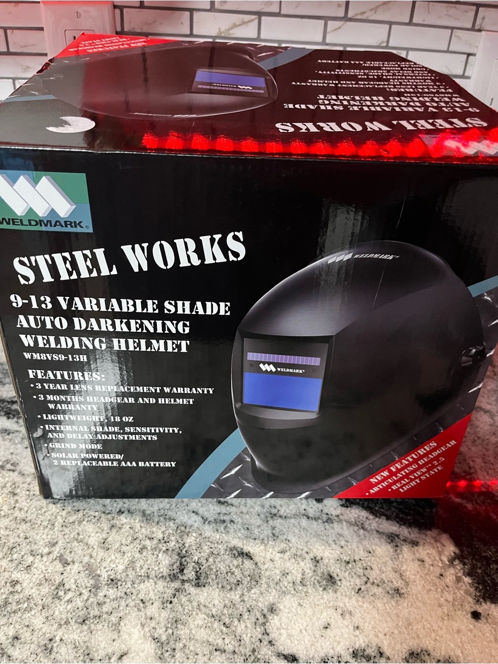 Weldmark Steel Works Auto Darkening Welding Helmet - Black